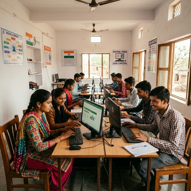 Youth learning digital skills